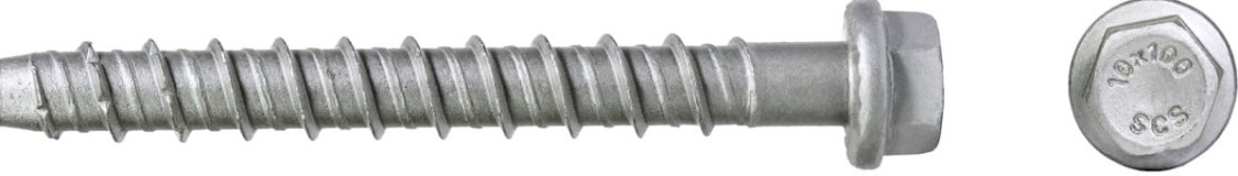 Анкерный шуруп SORMAT SCS HEX 10X100 по бетону с покрытием multi laire (уп. 25 шт) [9630351363]