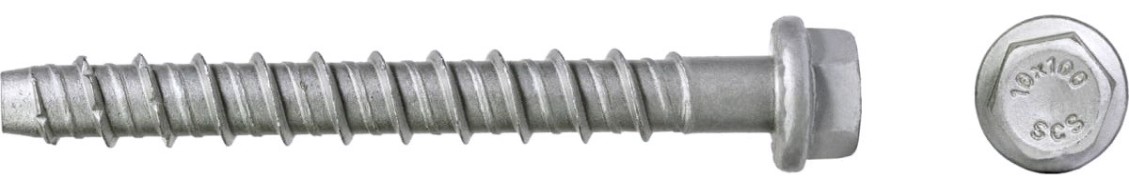 Анкерный шуруп SORMAT SCS HEX 6X100 по бетону с покрытием multi laire (уп. 50 шт) [9630351317]