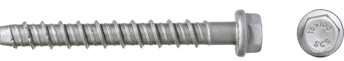 Анкерный шуруп SORMAT SCS HEX 8X100 по бетону с покрытием multi laire (уп. 50 шт) [9630351339]