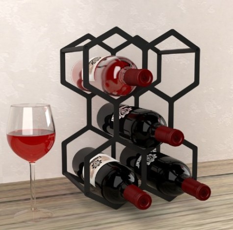Держатель EMBODIMENT EMB-WINE-S-B для бутылок, 5 сот для хранения, черный Держатель EMBODIMENT EMB-WINE-S-B для бутылок, 5 сот для хранения, черный