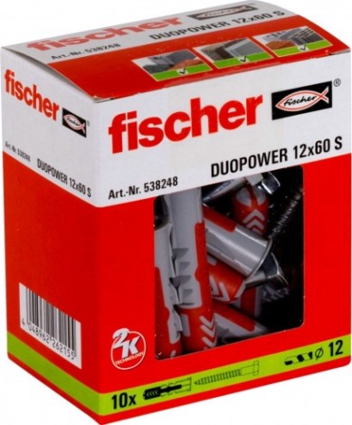 Дюбель FISCHER DUOPOWER 12 х 60 с саморезом 538248 [538248]