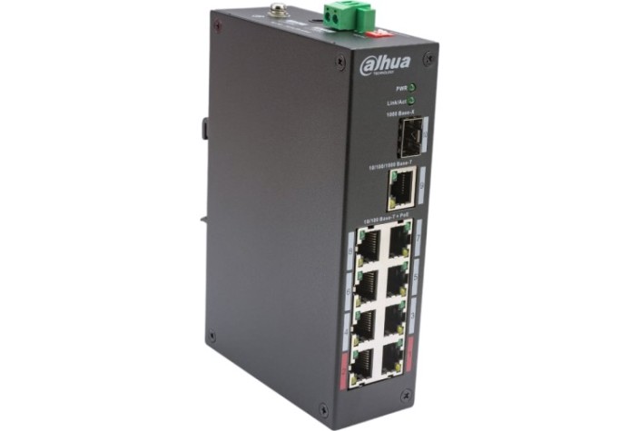 Коммутатор DAHUA DH-PFS3110-8ET-96-V2 8-портовый неуправляемый с PоE