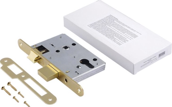 Корпус замка врезного НОРА-М 4-3 "Золото" [9770]