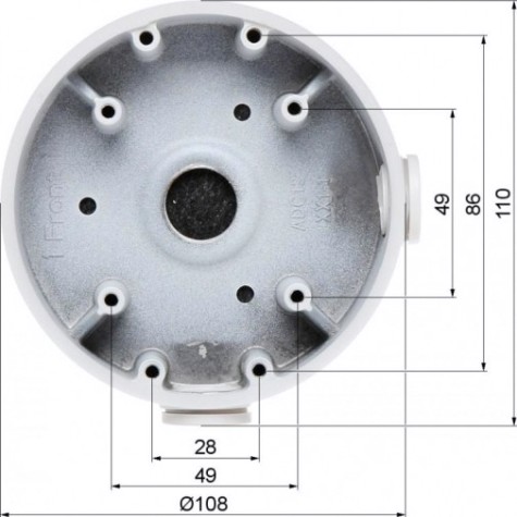 Монтажная коробка DAHUA DH-PFA139 для мини-купольных видеокамер Монтажная коробка DAHUA DH-PFA139 для мини-купольных видеокамер
