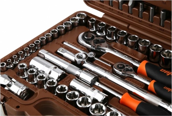 Набор инструментов OMBRA OMT108S 1/4", 3/8", и 1/2"DR, 108 предметов [055322]