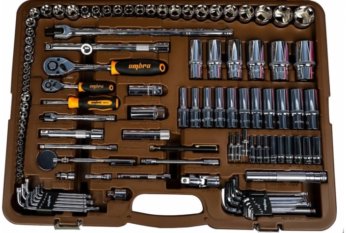 Набор инструментов OMBRA OMT141S 1/4", 3/8" и 1/2"DR, 141 предмет [055462]