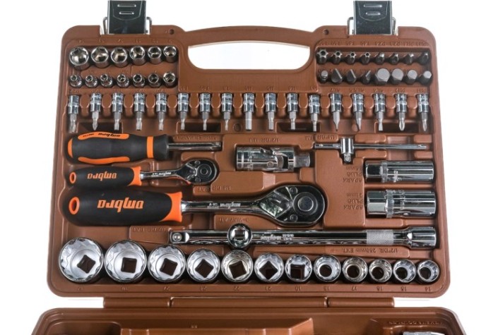 Набор инструментов OMBRA OMT82S12 1/4", 1/2"DR, с торцевыми 12-гранными головками [055377]