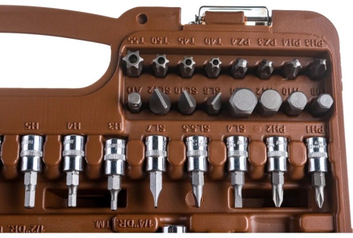 Набор инструментов OMBRA OMT82S12 1/4", 1/2"DR, с торцевыми 12-гранными головками [055377]