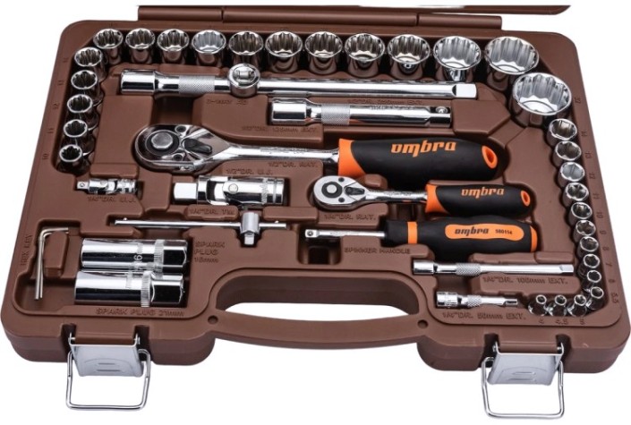 Набор инструментов OMBRA OMT94S12 1/4", 1/2"DR, с торцевыми 12-гранными головками, [055378]