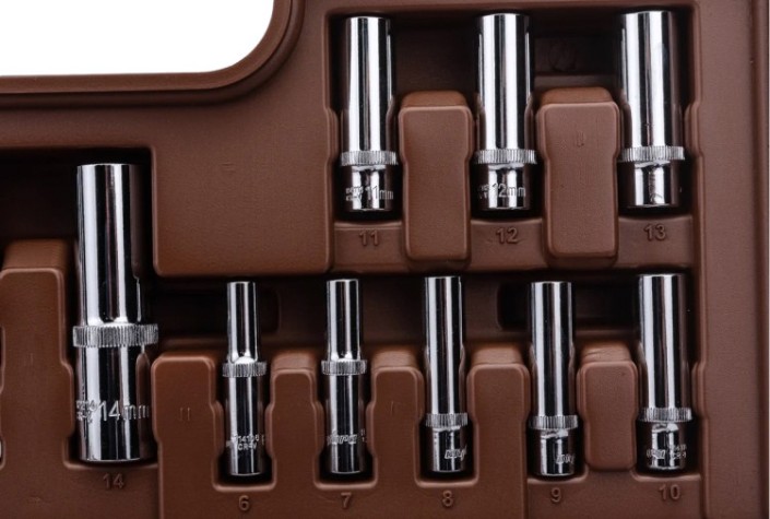 Набор инструментов OMBRA OMT94S12 1/4", 1/2"DR, с торцевыми 12-гранными головками, [055378]