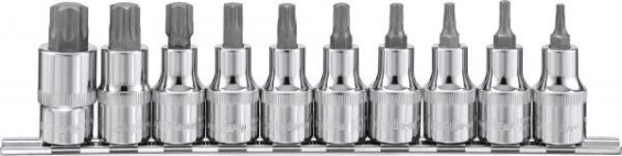 Набор насадок торцевых OMBRA 1/2" DR с вставками битами TORX® на держателе, T20-T70 [055611]