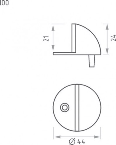 Ограничительный стопор НОРА-М 100 напольный "Графит" [18949]