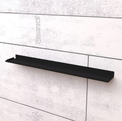 Полка для хранения EMBODIMENT EMB-TB-SH-490x70-B металлическая, настенная, черная