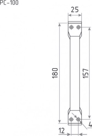 Ручка-скоба НОРА-М РС-100 мм "Старая бронза" [9173]