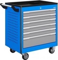 Тележка инструментальная ВЕРСТАКОФФ PRF-M 795.6 RAL5015 6 выдвижных ящиков RAL7037 [135003]