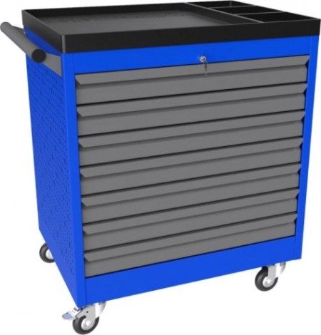 Тележка инструментальная ВЕРСТАКОФФ PROFFI 795.7 RAL5005 7 выдвижных ящиков RAL7024 [103107 M]