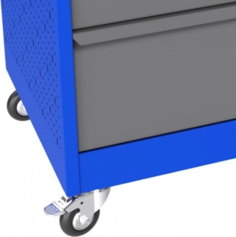 Тележка инструментальная ВЕРСТАКОФФ PROFFI 950.4 RAL5005 4 выдвижных ящика RAL7024 [103109 M]
