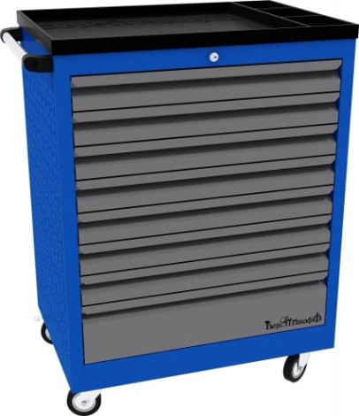 Тележка инструментальная ВЕРСТАКОФФ PROFFI 950.8 RAL5005 8 выдвижных ящиков RAL7024 [103117 M]