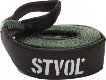 Трос буксировочный STVOL SDS10 динамический 10 т, 6 м + сумка (стропа рывковая)