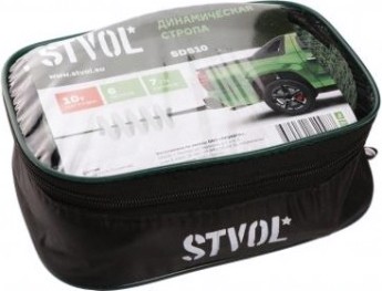 Трос буксировочный STVOL SDS10 динамический 10 т, 6 м + сумка (стропа рывковая) Трос буксировочный STVOL SDS10 динамический 10 т, 6 м + сумка (стропа рывковая)