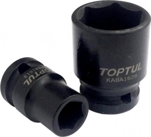 Ударная головка шестигранная с посадкой 1/2" TOPTUL KABA1626 26 мм Ударная головка шестигранная с посадкой 1/2" TOPTUL KABA1626 26 мм