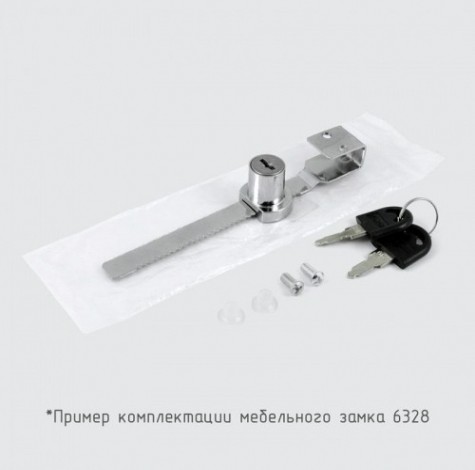 Замок мебельный НОРА-М 6328 реечный "Хром" [16767]