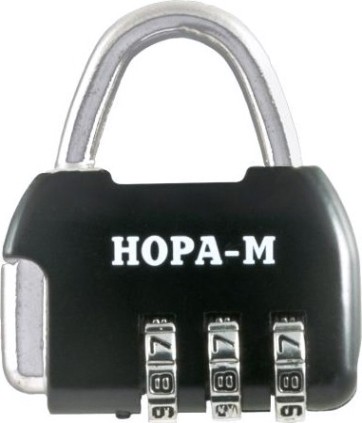 Замок навесной кодовый НОРА-М 617 для чемодана "Черный" 36 мм [17084]